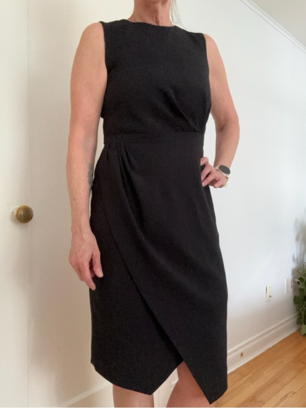 J Crew Classic Black Sleeveless Sheath Dress